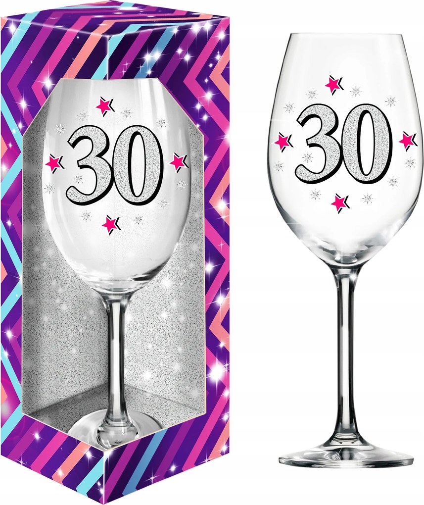 Nagy borospohár 640ml, Ajándék 30. Születésnapra Lányoknak, Lányoknak