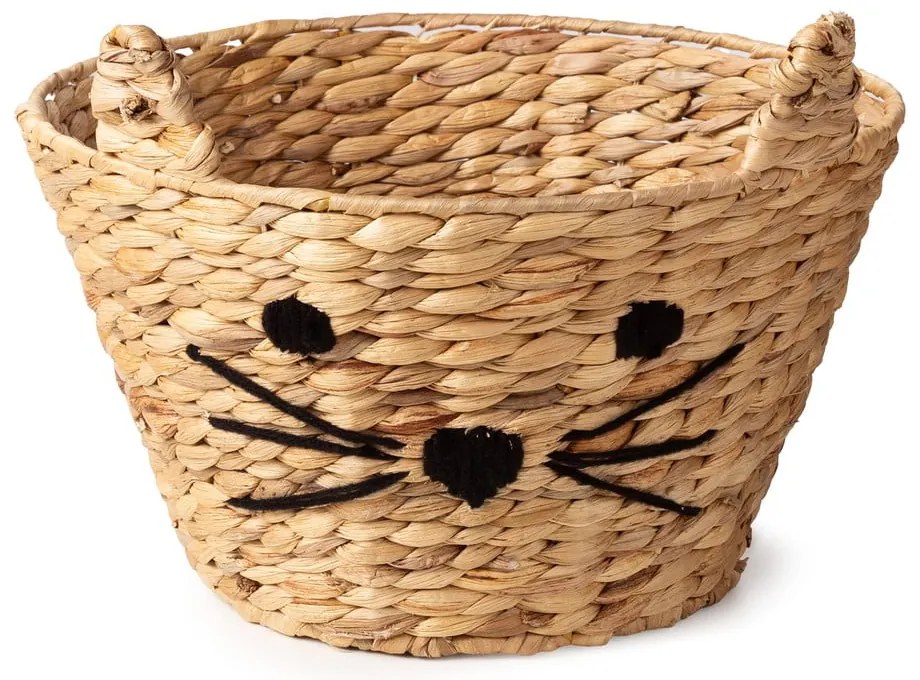 Natúr színű vízijácint játéktároló kosár ø 35x26 cm Cat – Compactor