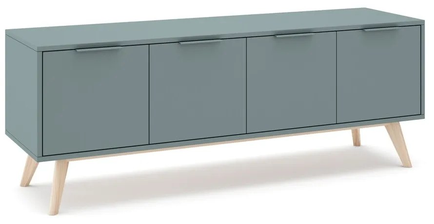 Szürkészöld TV-állvány 140x53x40 cm Pisco – Marckeric