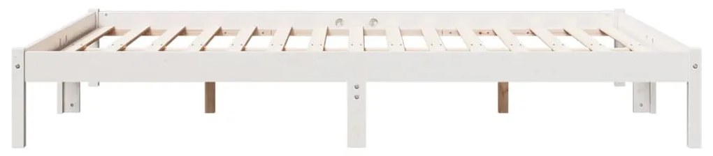 fehér tömör fenyő extra hosszú ágykeret matrac nélkül 140x210cm