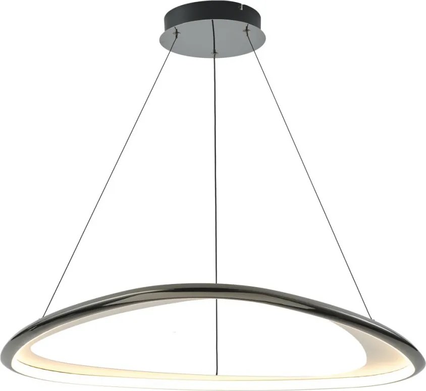 ZUMA LINE MD3888-1L-3BCT GETAFE Modern Led Függesztett Lámpa Króm, Fekete LED IP20
