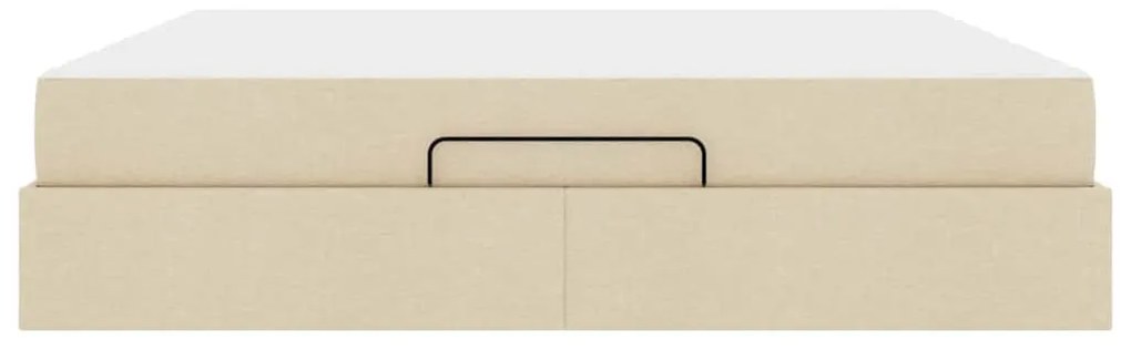 Ágykeret tárolóval Krém 180 x 200 cm szövet
