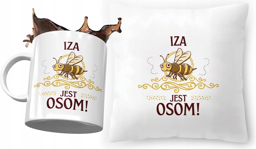 Iza párna ajándék bögre szett fényképes nyomtatással