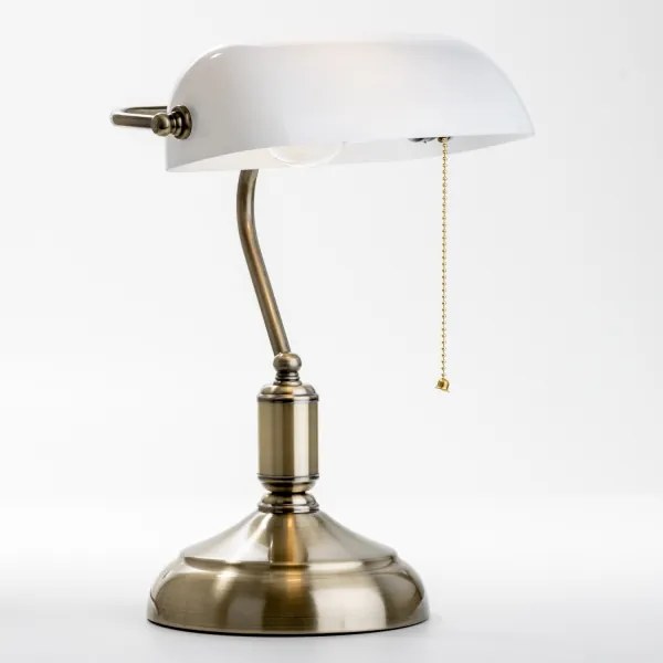 Brilagi - BANK OFFICE asztali lámpa 1xE27/60W/230V réz/fehér