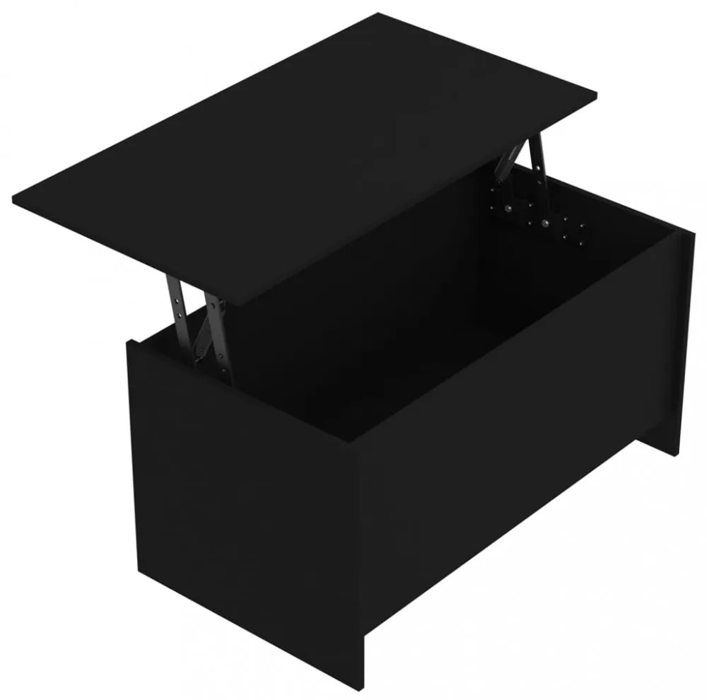 fekete szerelt fa dohányzóasztal 102 x 55,5 x 52,5 cm