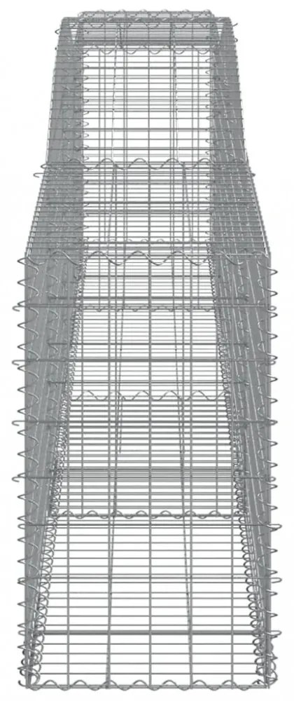 vidaXL 5 db íves horganyzott vas gabion kosár 400x50x80/100 cm