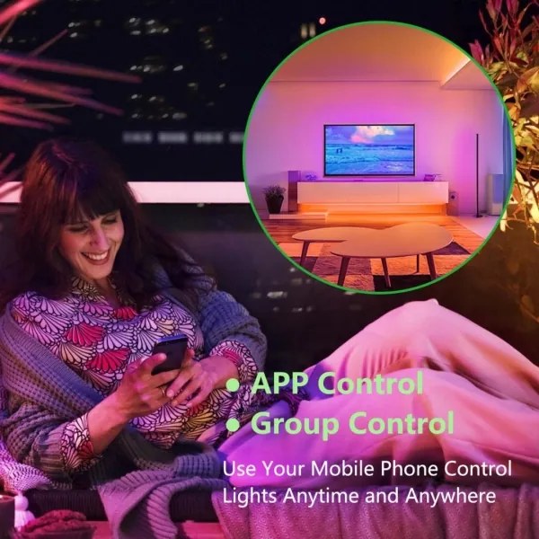 Immax NEO 07776L - RGB LED dimmelhető AMBIENTE lámpa LED/12W/230V Wi-Fi Tuya+távirányító