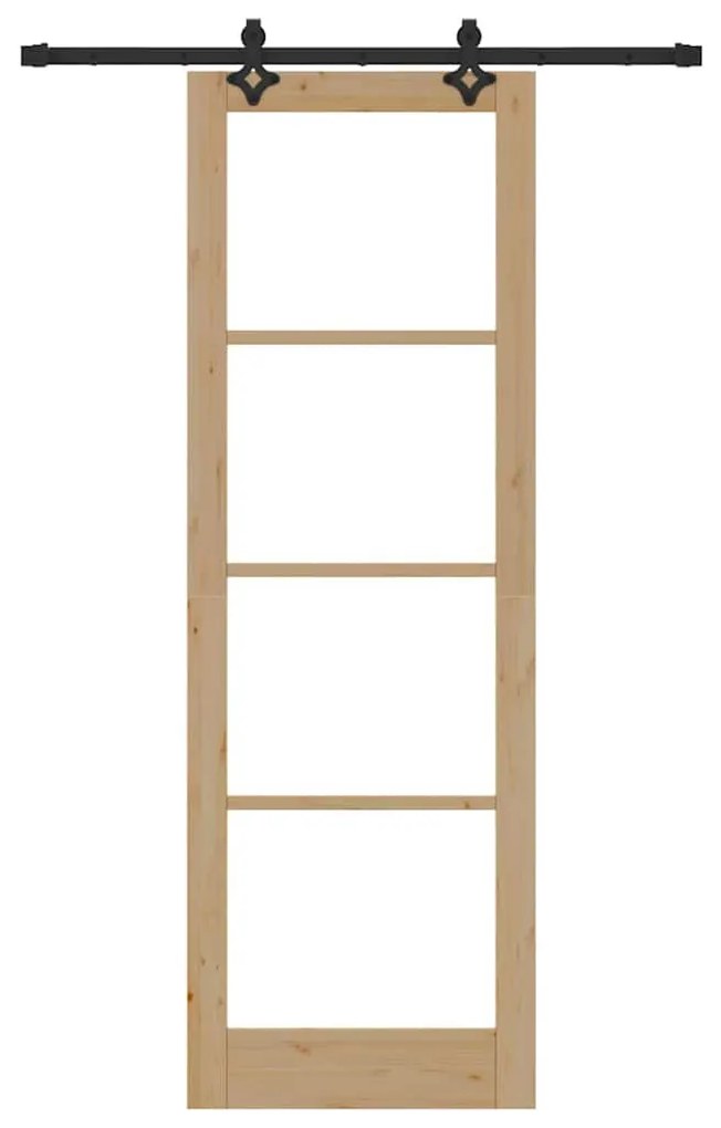 Csúszóajtó Egyéb Barna 78 x 232 cm Fa és fém