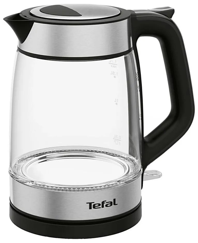 Tefal Tefal - Vízforraló GLASS 1,7l 2200W/230V fekete/rozsdamentes GS0744