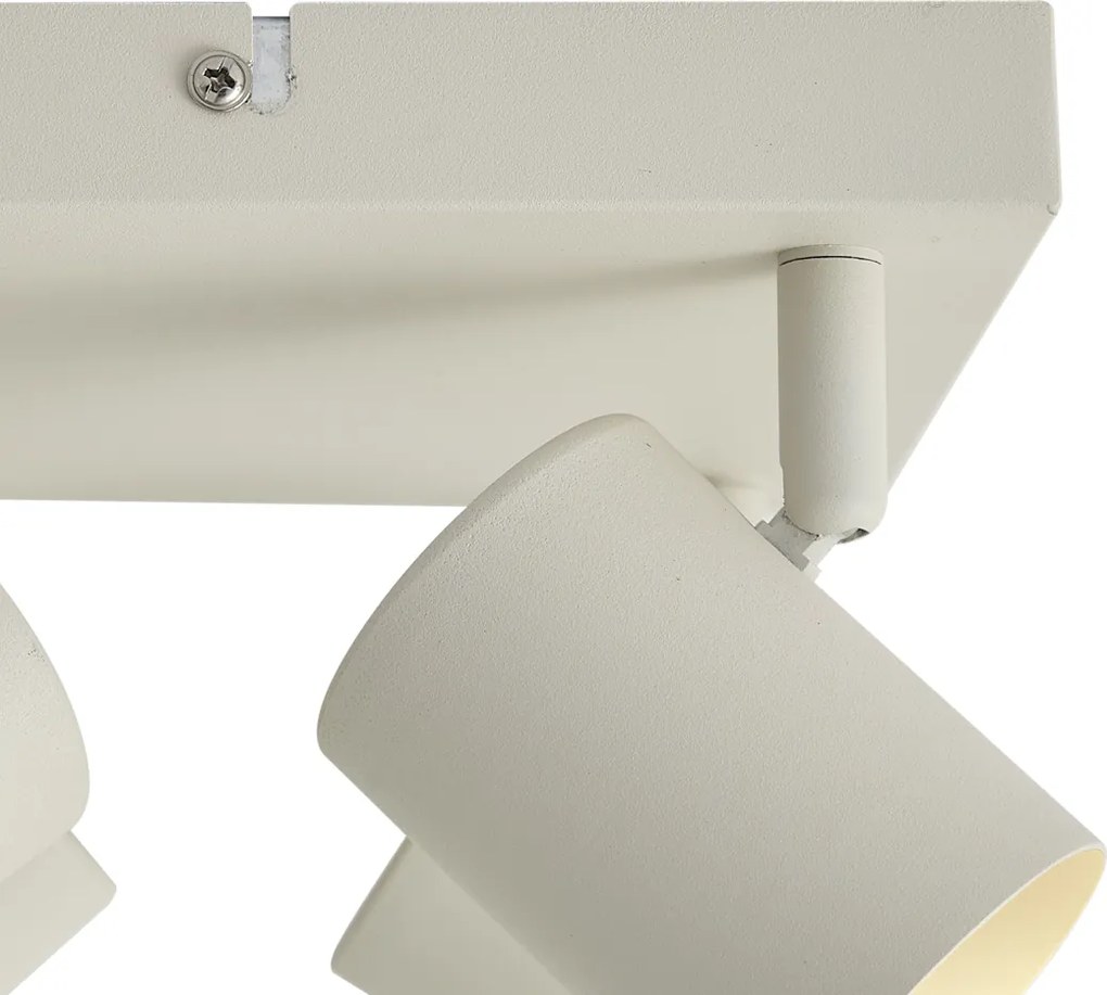 Modern mennyezeti spotlámpa bézs 4-lámpás állítható - Jeana