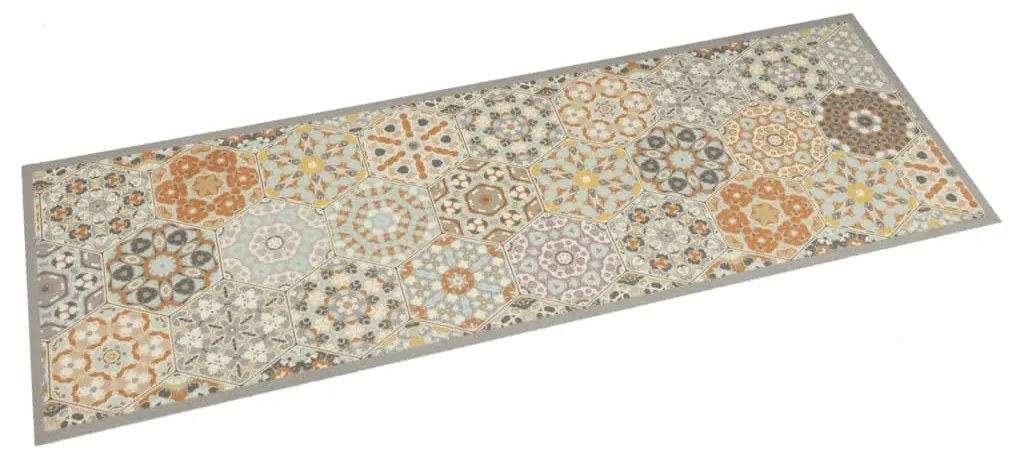 mosható hatszögletű pasztell bársony konyhaszőnyeg 45x150 cm