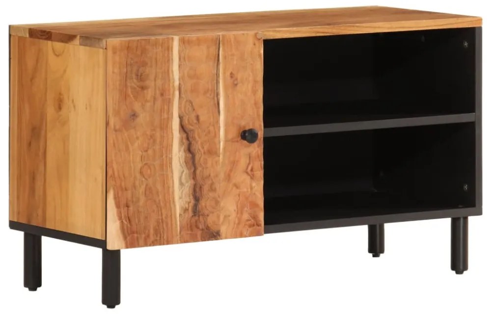 tömör akácfa TV-szekrény 80x33x46 cm