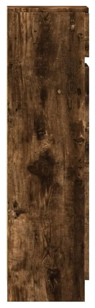 füstös tölgy színű szerelt fa cipőszekrény 100,5 x 28 x 100 cm