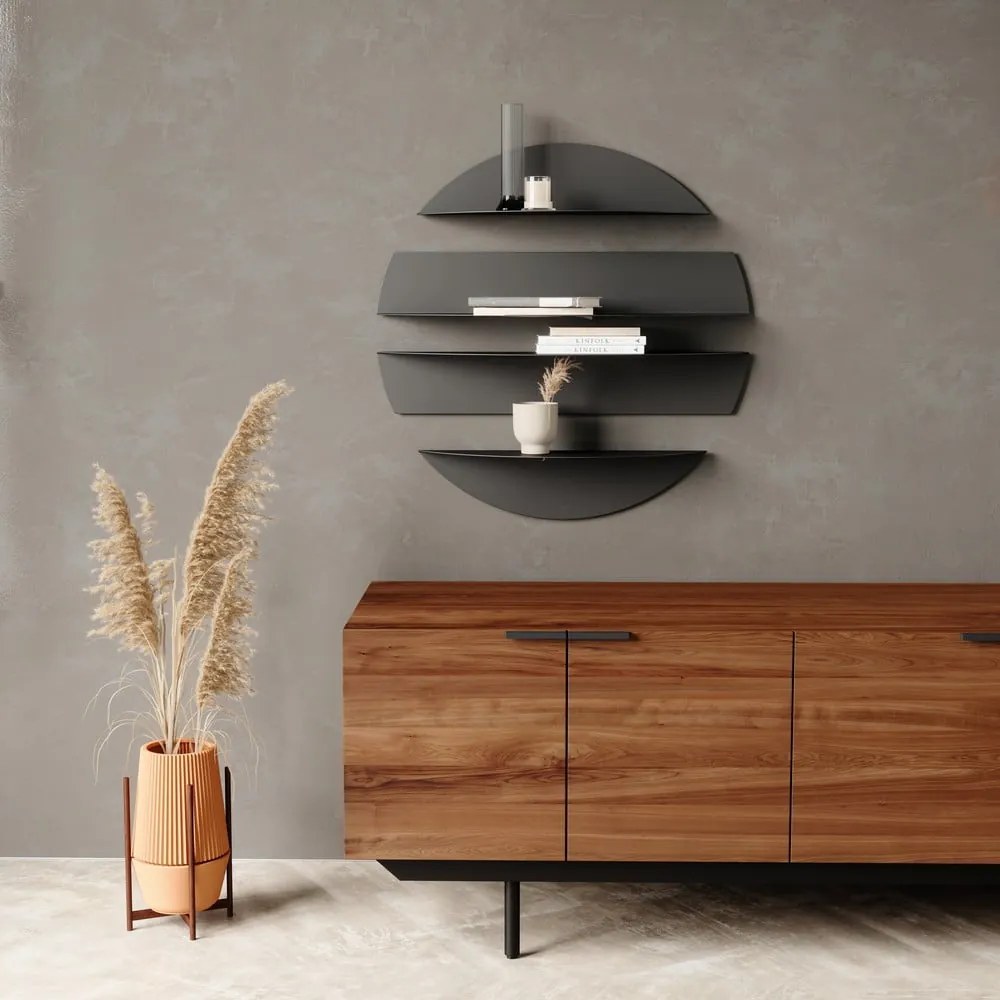 Fekete fém polc készlet 4 db-os 76 cm Solis – Umbra
