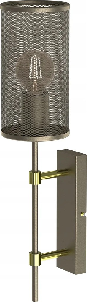 Loft fali lámpa titán arany hosszúkás 48 cm hálószobába Luminex