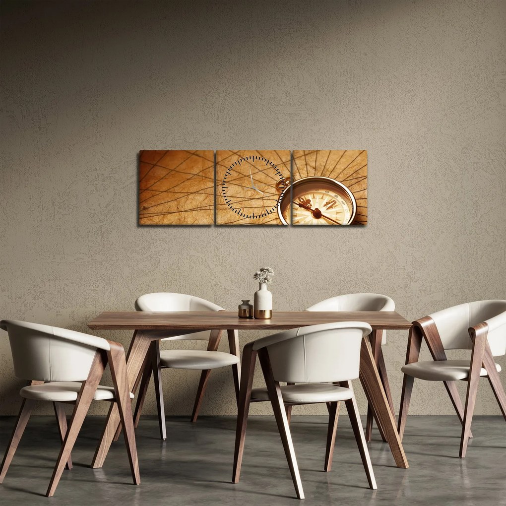 Kép - Iránytű (órával) (90x30 cm)