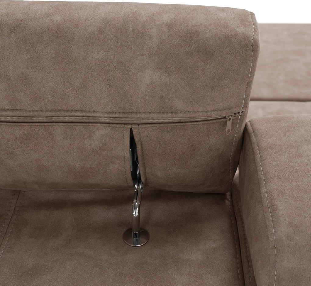 Ülőgarnitúra, bézs, balos, MALAGA BIG