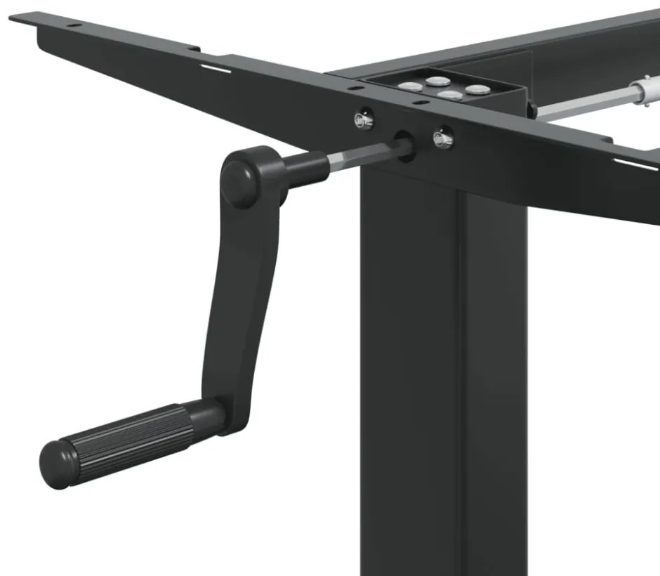fekete acél állóasztalváz (94-135) x 60 x (70-114) cm
