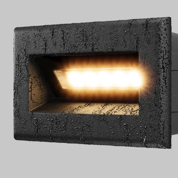 Maytoni O045SL-L3B3K-LED kültéri beépített lámpa BOSCA LED/3W/230V IP65 fekete