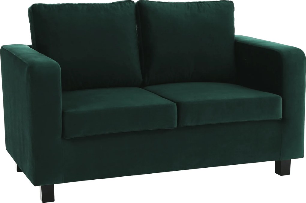 Teljesen kárpitozott heverő, smaragd szövet, LUANA