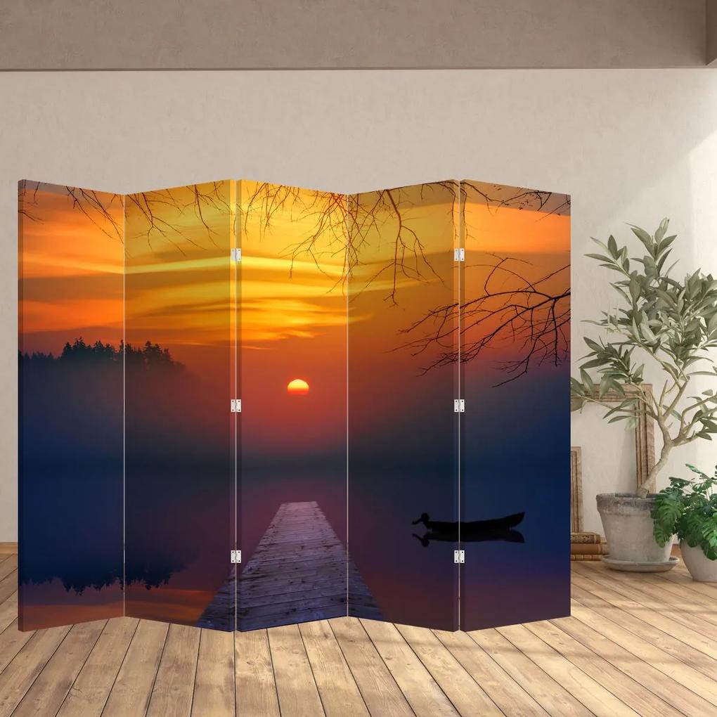 Paraván - Híd naplementekor (210x170 cm)