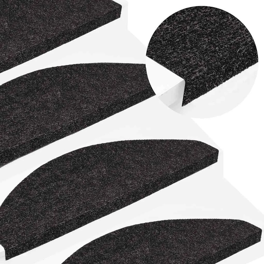 30 db antracitszürke öntapadó lépcsőszőnyeg 65 x 22,5 x 3,5 cm