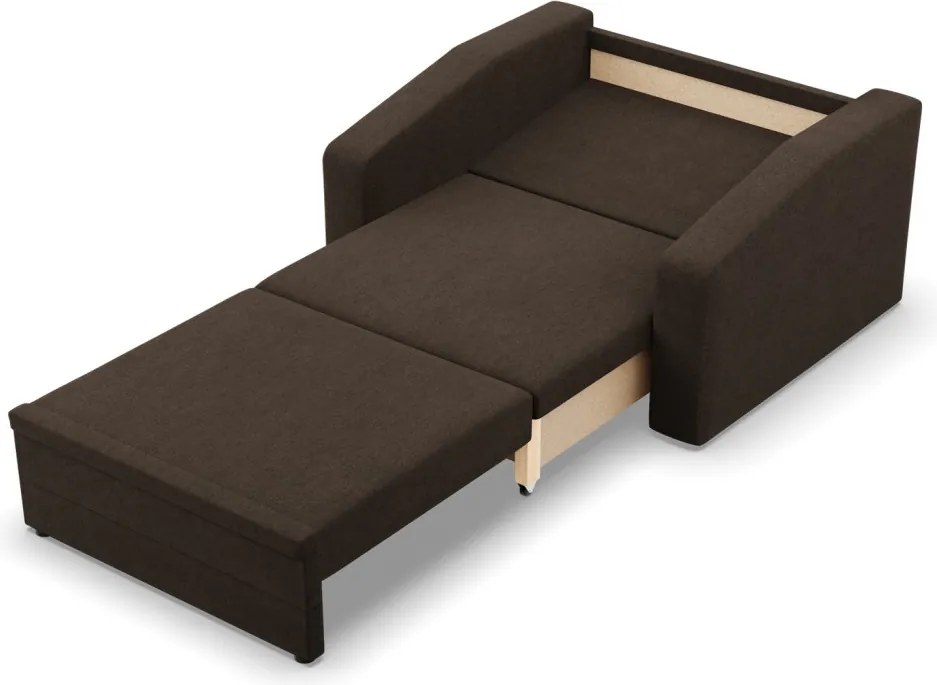 Vertico fekvőfotel, 90 cm széles, fonott, barna