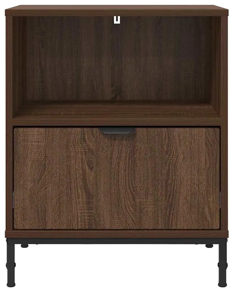 Éjjeliszekrények 2 pcs barna tölgy 49 x 36 x 61 cm Faanyag