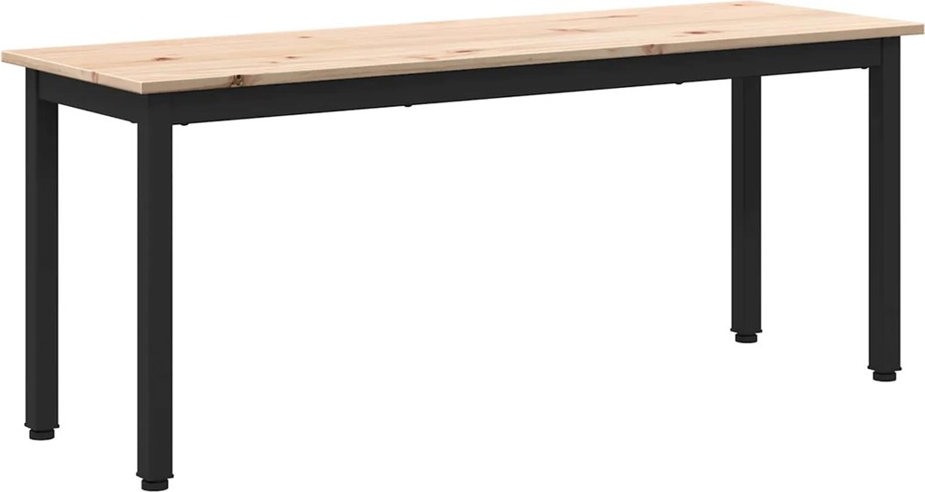 vidaXL pad Természetes 110 x 35 x 45 cm Tömör fenyőfa