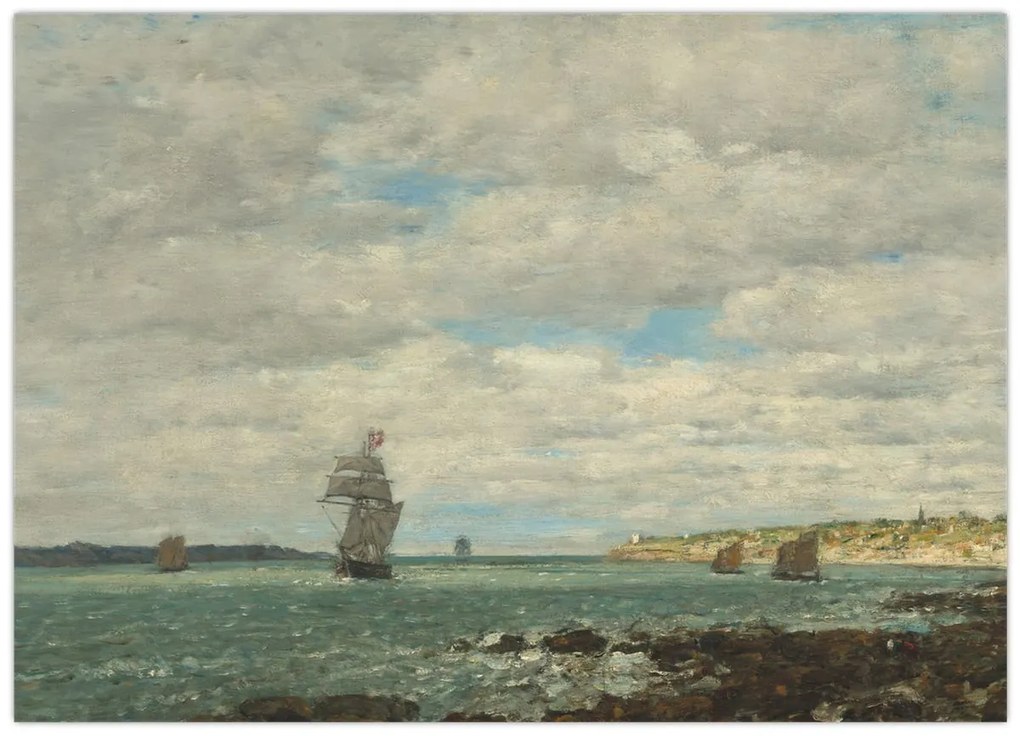 Kép - Eugène Boudin, Coast of Brittany, reprodukciók (70x50 cm)