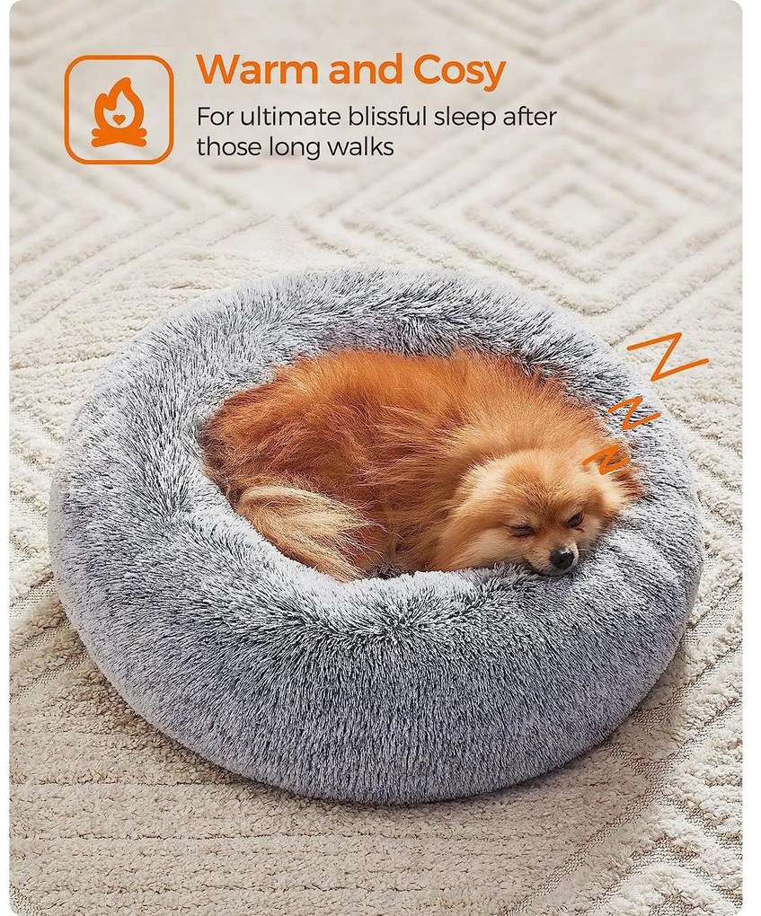 Feandrea kutyaágy, kerek macskaágy, m-es méretű 60 cm, szürke