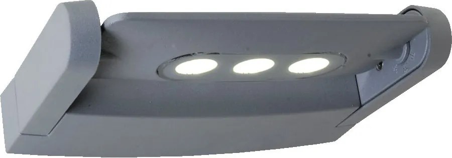 PREZENT 70123 AWAY Modern Kültéri Fali Lámpa Átlátszó, Ezüst LED IP44