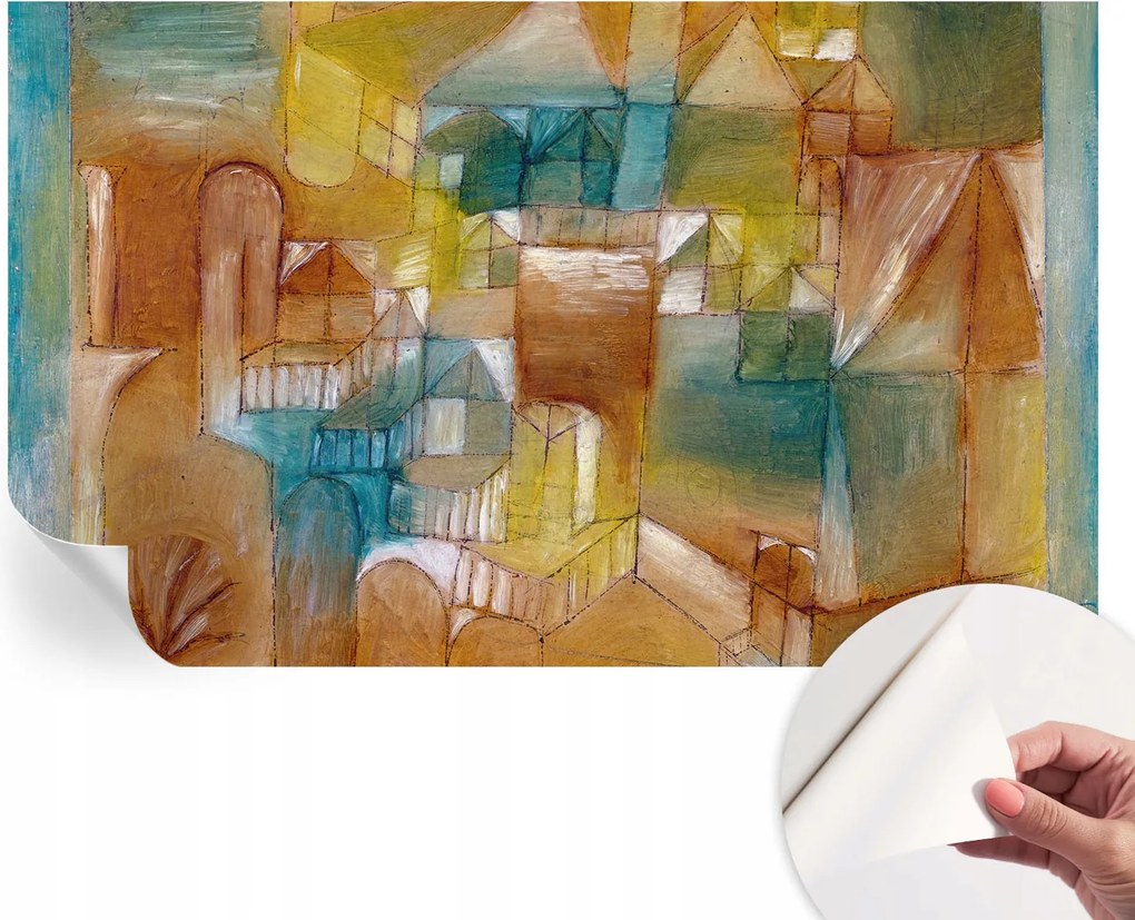 Divatos öntapadós tapéta Fali furnér Geometrikus szerkezetek 416x254