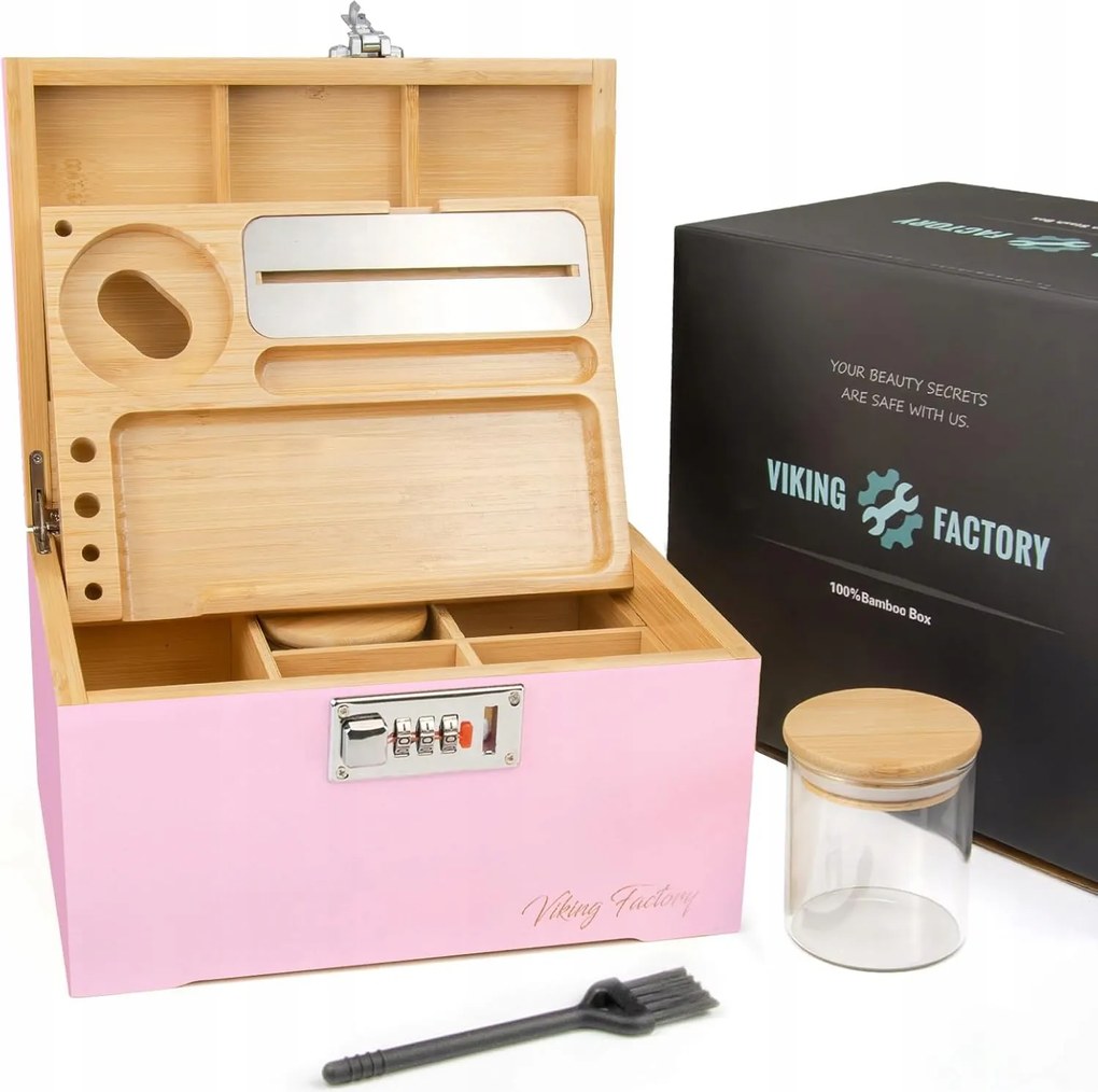 Tároló Doboz stash box rendszerező dohányosok számára kód Rózsaszín