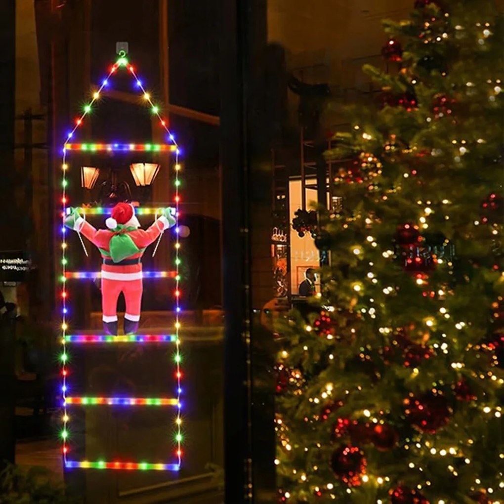 Mikulás Lámpák Led Létrán Dekoratív Karácsonyi Fények 6 létra