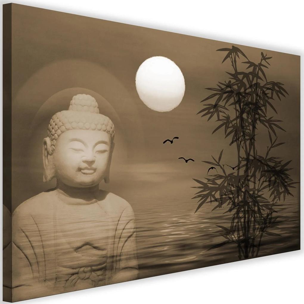 Modern kép 120x80cm &#8211; Buddha By The Sea At Sunset 4 