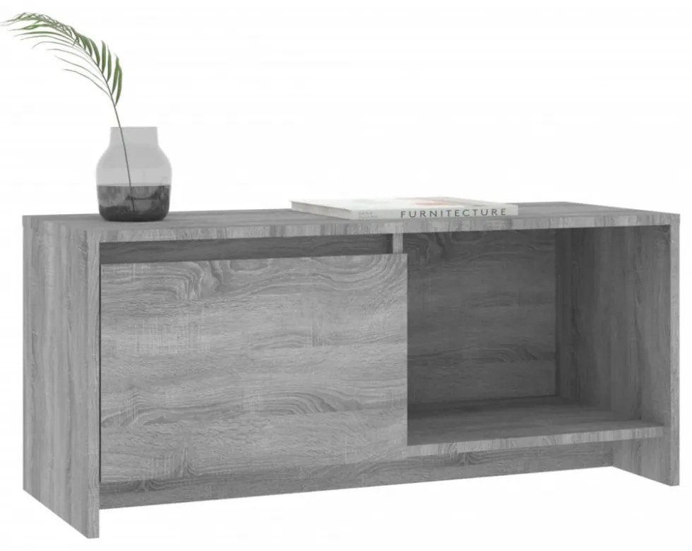 szürke sonoma színű szerelt fa TV-szekrény 90x35x40 cm