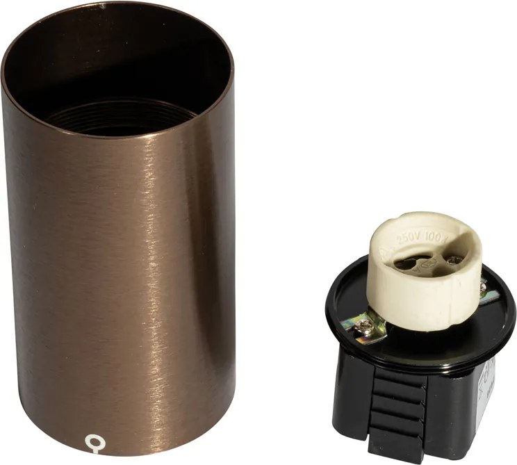 Modern sötét bronz spotlámpa 1 fázisú sínrendszerhez GU10 50mm - Iconic Ruby Honey