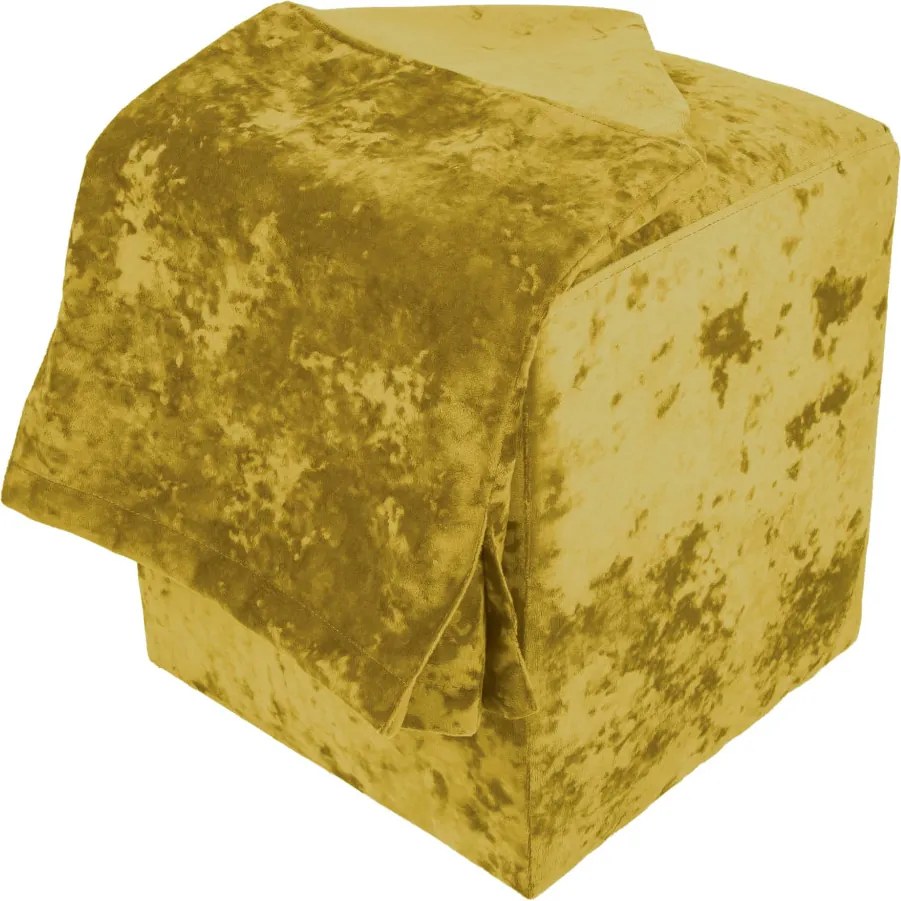 Cube H puff huzattal - E51 szövet - sárga R
