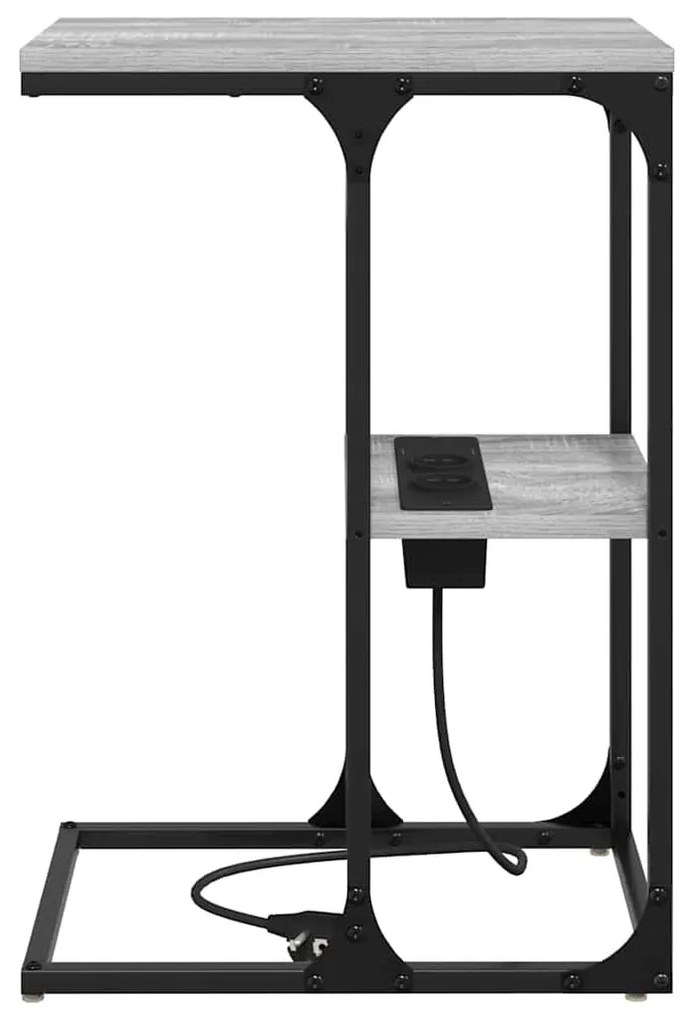 Éjjeli asztal Szürke sonoma 41.5 x 26 x 60.5 cm Faanyag