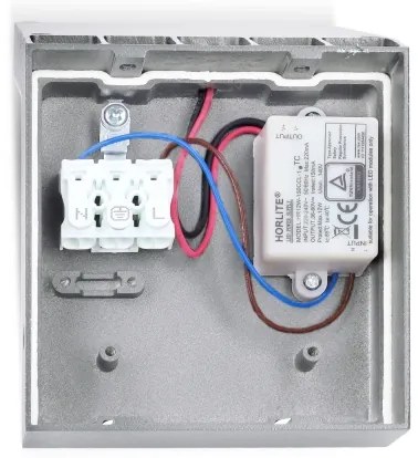 Brilagi - LED kültéri fali lámpa mozgásérzékelővel RIANO LED/8W/230V ezüstszínű