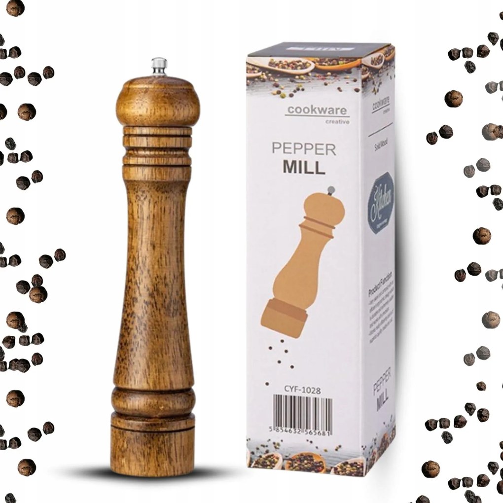 Dikom Kézi Daráló Bors Só Tölgyfa 22CM Loft