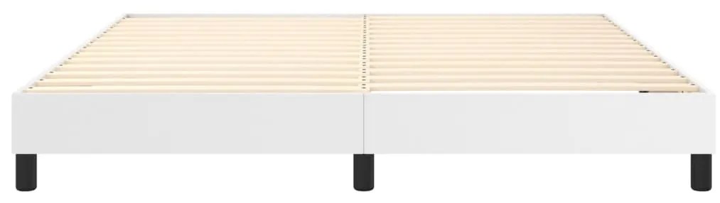 fehér műbőr rugós ágykeret 180x200 cm