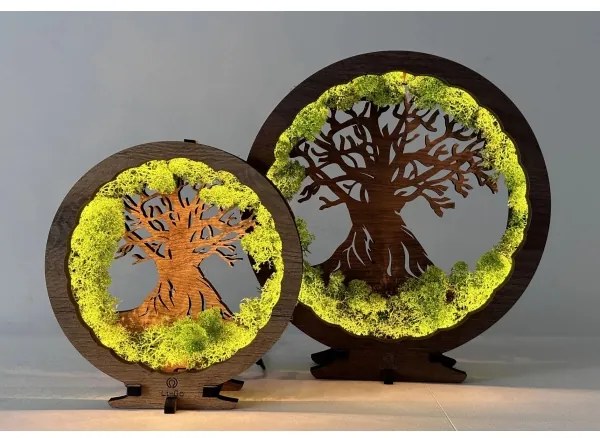 Li-Go 23631/DUB2 - LED fényerőszabályozható asztali dekoráció LED/12W/230V 30x31 cm tölgy