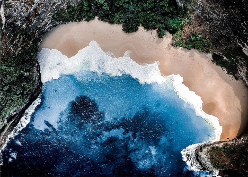 Nusa Penida strand, Indonézia képe (üvegen) (70x50 cm)