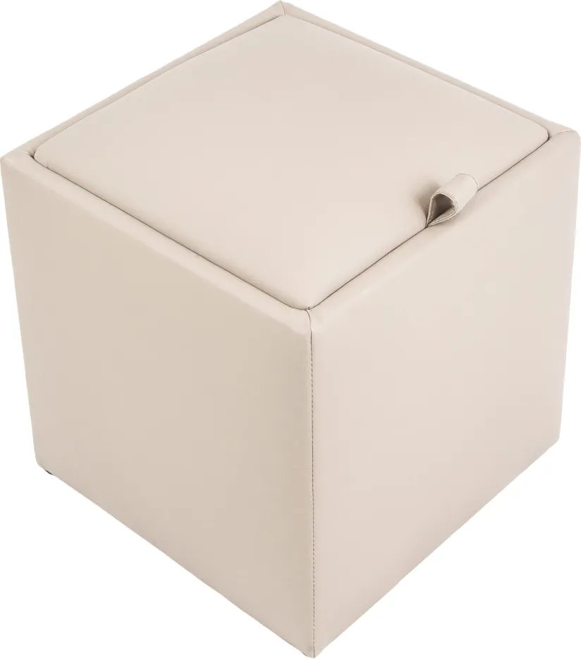 Box puff - POLY műbőr - krém R
