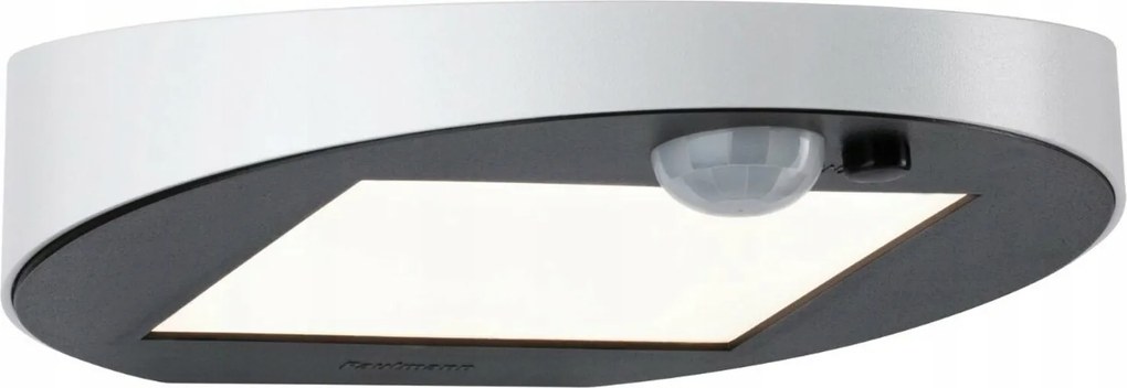 Paulmann napelemes kültéri fali lámpa, fehér, szenzorral, 100lm, 3000K