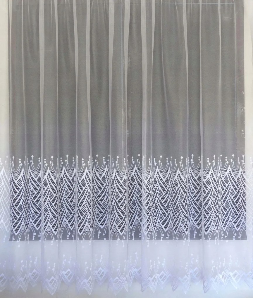 Mg Jacquard Függöny 628/56 Fehér 180cm 3,8m kupon