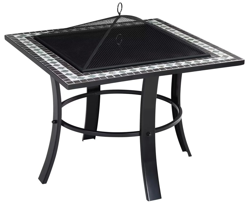 monzana® Runedak tűzrakóhely 76x76 cm - mozaik