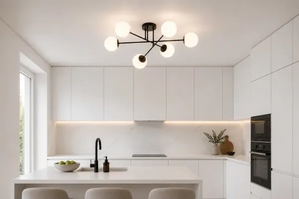 Brilagi - Felületre szerelhető csillár MILO 6xE27/60W/230V fekete